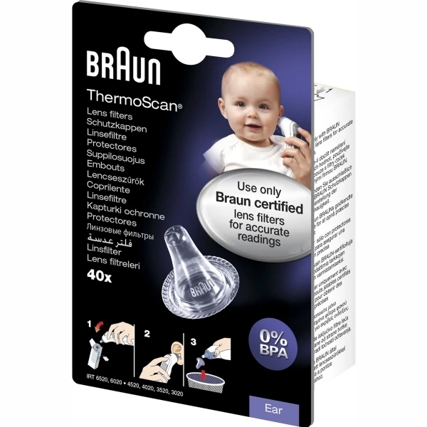 Braun ThermoScan® vienkartiniai lęšių filtrai, 40 vnt. LF40