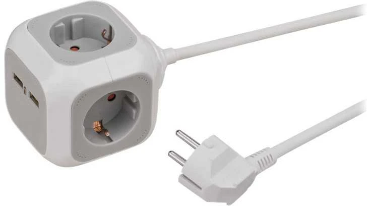Brennenstuhl Brennen ALEA-Power Ilgiklis, 4 CEE lizdai, 2 USB-įkrovimo lizdai 1,4m / GT-673