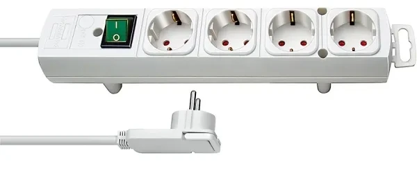 Brennenstuhl Comfort-Line Plus lizdo juostelė, 4 krypčių - balta