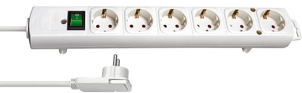 Brennenstuhl Comfort-Line Plus maitinimo juosta, 6 krypčių – baltas