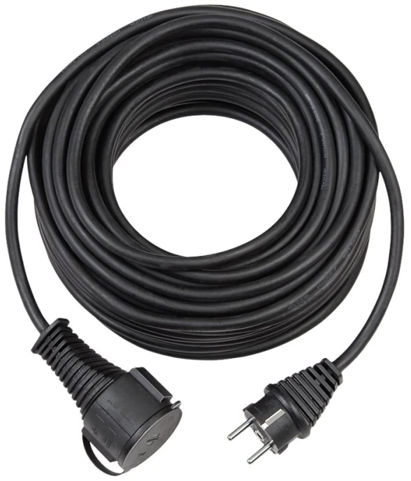 Brennenstuhl 1169900 - 25 m - 1 AC outlet(s) - IP44 - Juodas - Juodas