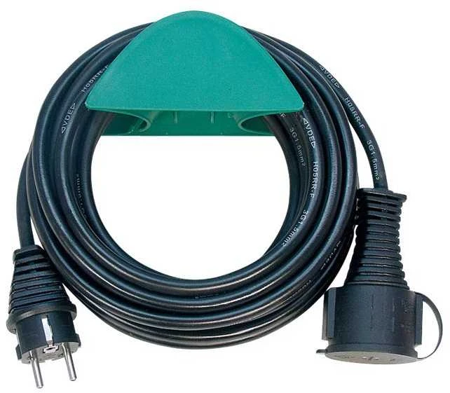 Brennenstuhl ilgiklis CEE 7/7, CEE 7/4 (Schuko), IP 44, 10m , Juodas1161450 / DEL-118R