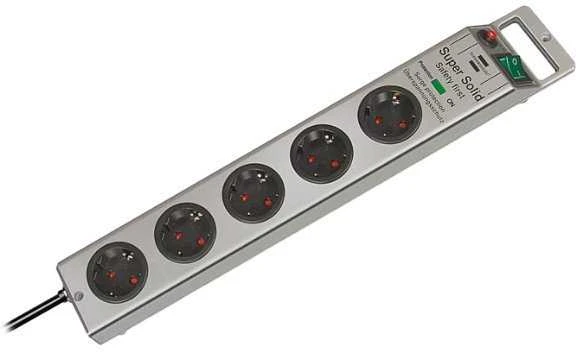 Brennenstuhl 5xCEE 7/4, 1xCEE 7/7, 2,5m, sidabrinis 1153340315 / GT-638