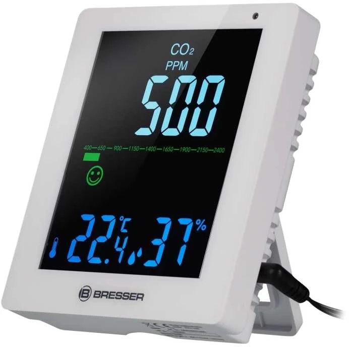 BRESSER CO² oro kokybės monitorius Smile baltas