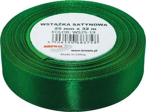 BREWIS satino juostelė 25mm 32m žalia 19