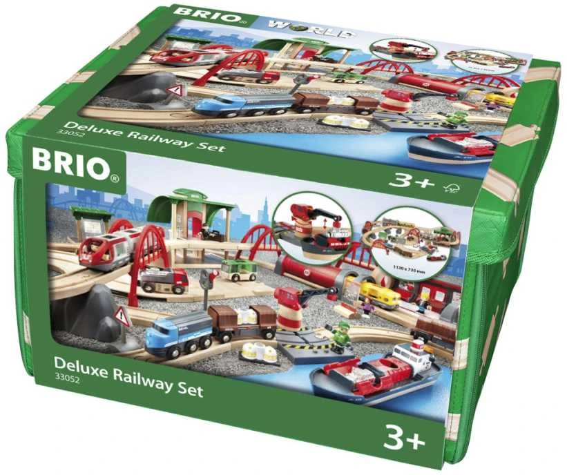 BRIO RAILWAY geležinkelio rinkinys liukso klasės, 33052
