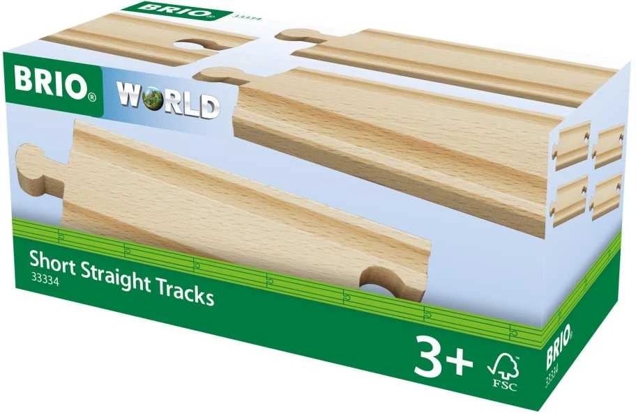 Ravensburger Brio geležinkelis BRIO mažų tiesių kelio detalių rinkinys, 33334