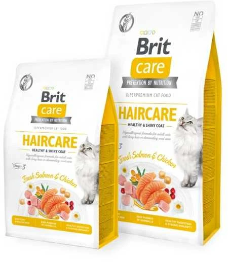 Brit Care Cat GF Haircare Healthy & Shiny Kailis (lašiša ir vištiena), 2kg
