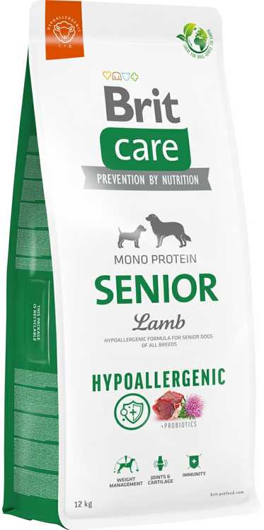BRIT CARE Dog Senior su ėriena ir ryžiais 12kg