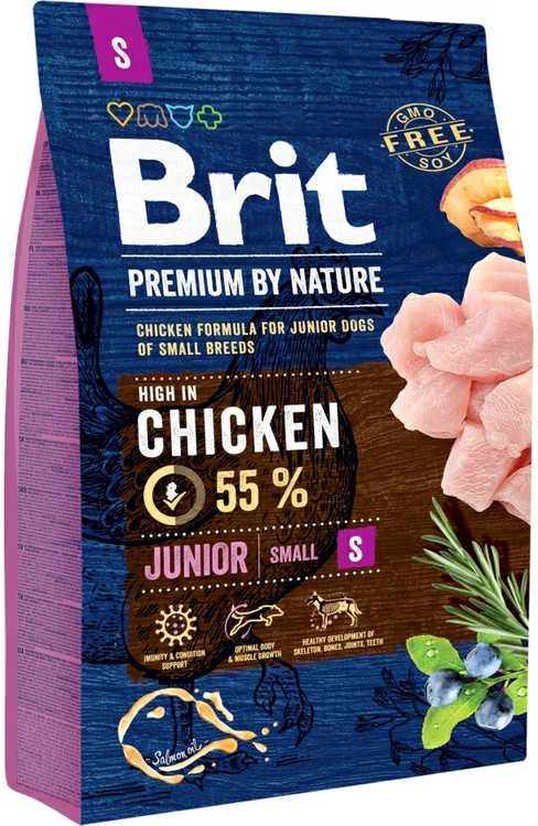 BRIT Premium by Nature vištiena Small Junior - sausas šunų maistas - 3kg