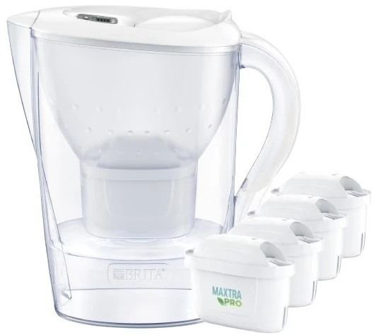 Brita Marella XL jug + 4 Maxtra cartridges (baltas)
