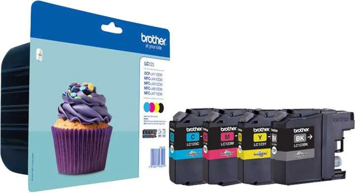 Brother LC-123 | Ink Cartridge | Juodas, Cyan, Magenta, Geltona
