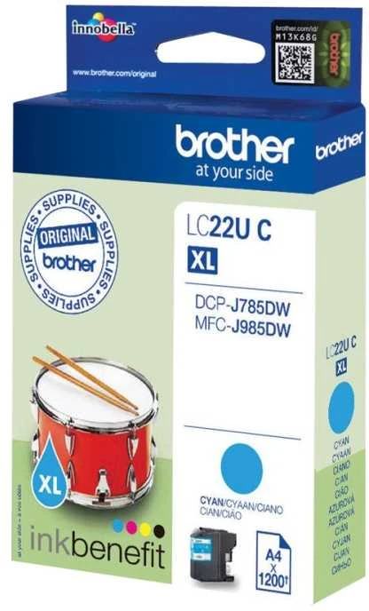 Brother LC-22UC rašalo kasetė Originalus Žydras
