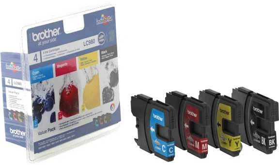 Rašalo kasetė Brother LC980 CMYK | DCP145C/ DCP165C/ MFC250C/MFC290C