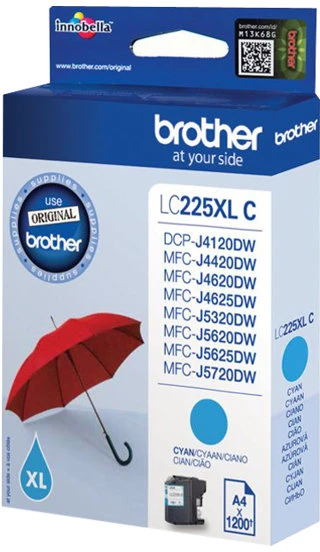 Brother LC-225XLC | Rašalo kasetė | Žydra spalva