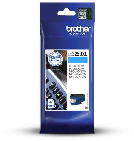 BROTHER LC3259XLCP CYAN INK CARTRIDGE - 5000P