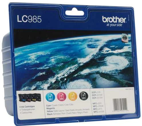 Brother LC985VALBP, Juoda, Žydra, Purpurinė, Geltona, 4 vnt., 300 puslapių, 260 puslapių, Kelių dalių pakuotė