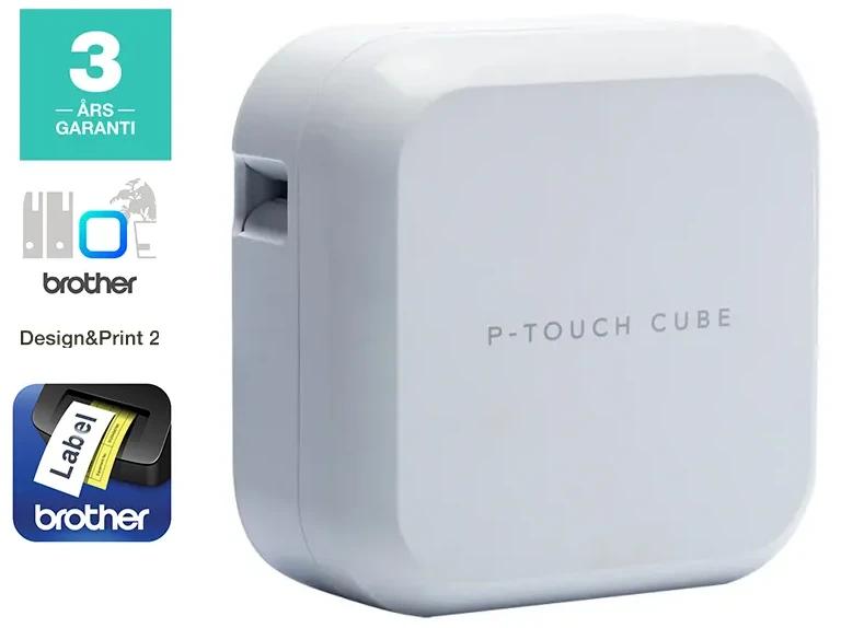 BROTHER PT-P710BTH CUBE PLUS, LABEL THERMO Spausdintuvas PORTABLE, USB, BT (Baltas)