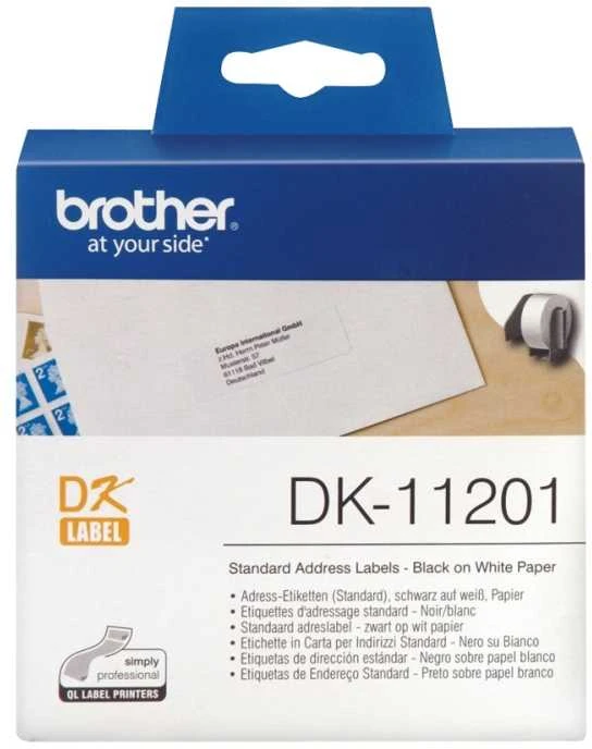 Brother DK-11201 juosta (juoda ant balto)