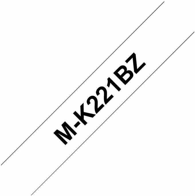 Brother MK221 etikečių juostelė Juoda ant baltos M
