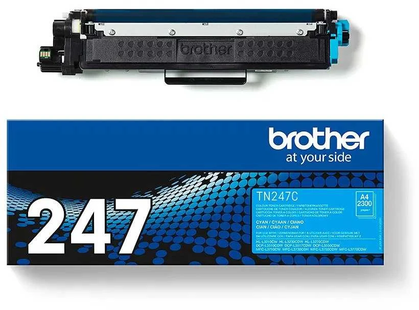 BROTHER TN-247C žydro spalvos tonerio kasetė, 2300 puslapių