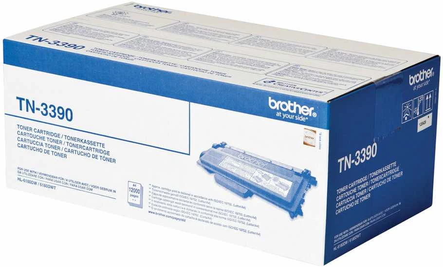 Brother TN-3390 Toneris Cartridge, Juodas