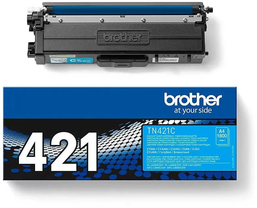 BROTHER TN-421C CYAN TONER, 1,800P