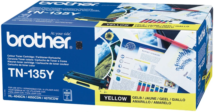 BROTHER TN-135Y TONER Geltonas 4000P