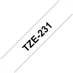 BROTHER TZE231S 12 Juodas ON Baltas