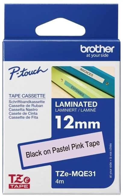 Brother BROLIS TZEMQE31 12 Juodas ON PASTEL Rožinis