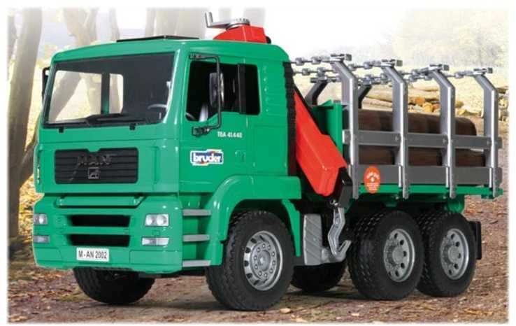 BRUDER 1:16 miškovežis MAN Metsaveo su kranu, 02769