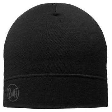 BUFF MERINO LIGHTWEIGHT BEANIE SOLID Juodas vieno dydžio kepurėlė Standartinė