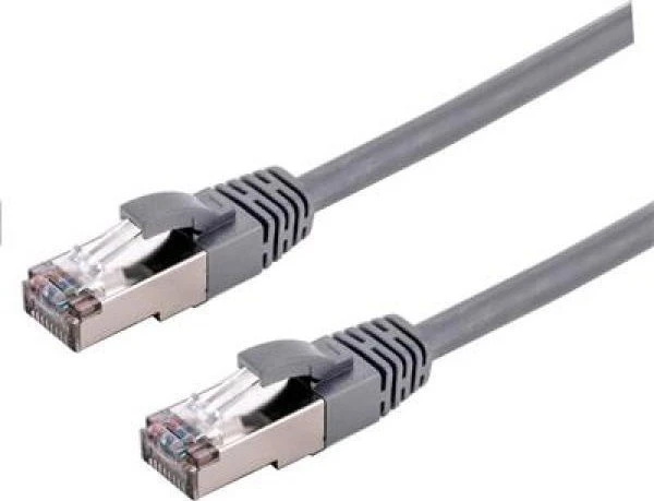 C-TECH kabelio pataisos laidas Cat6a, S/FTP, pilkas, 0,5 m