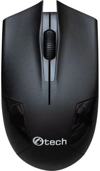 C-TECH pelė WLM-08, bezdrátová, 1200DPI, 3 tlačítka, USB nano receiver, juoda