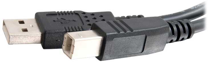 C2G USB 2.0 A/B laidas, 2 m, juodas
