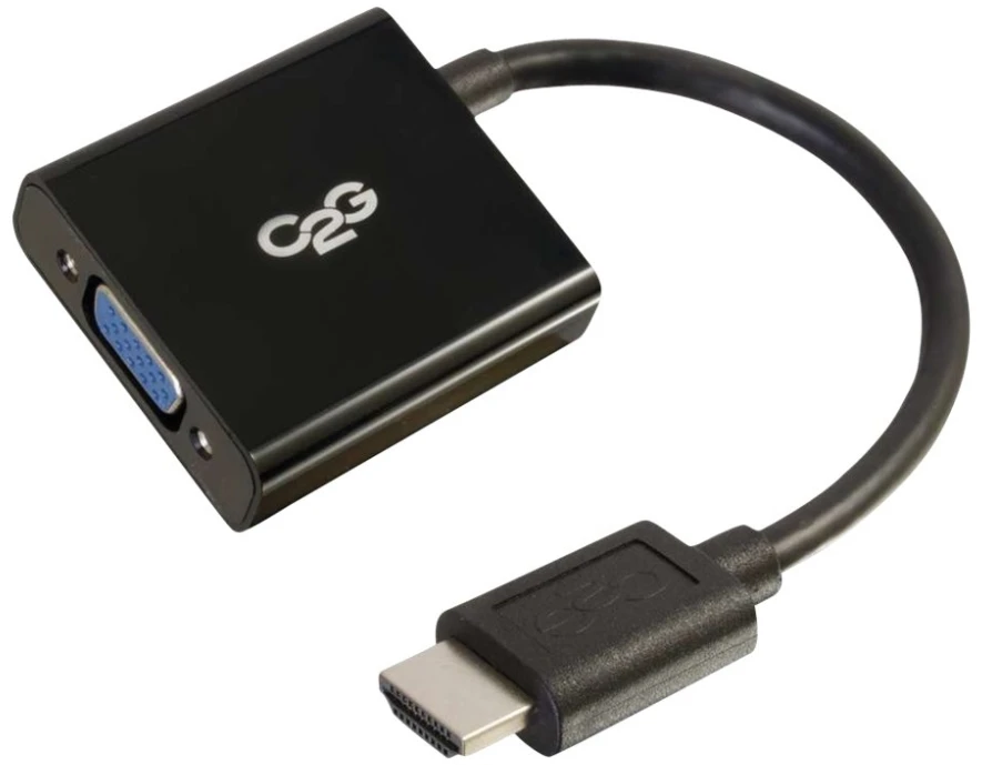 C2G HDMI į VGA adapteris - HDMI į VGA keitiklis - M/F - Vaizdo keitiklis - HDMI - VGA - Juodas