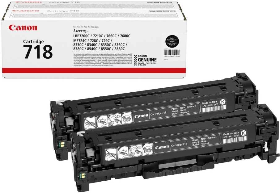 Toneris Canon CLBP718 BK 2P | LBP7200 / LBP7210 / LBP7660 / LBP7680