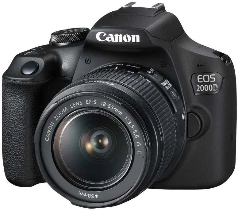 Canon EOS 2000D BK kamera + 18-55 IS EU26 VUK objektyvas + Krepšys + 16GB SD kortelė 2728C013