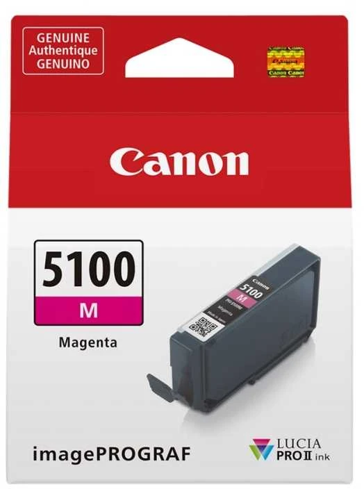 Originalus „Canon“ rašalo kasetė PFI-5100 M, 6954C001, rausvai raudona