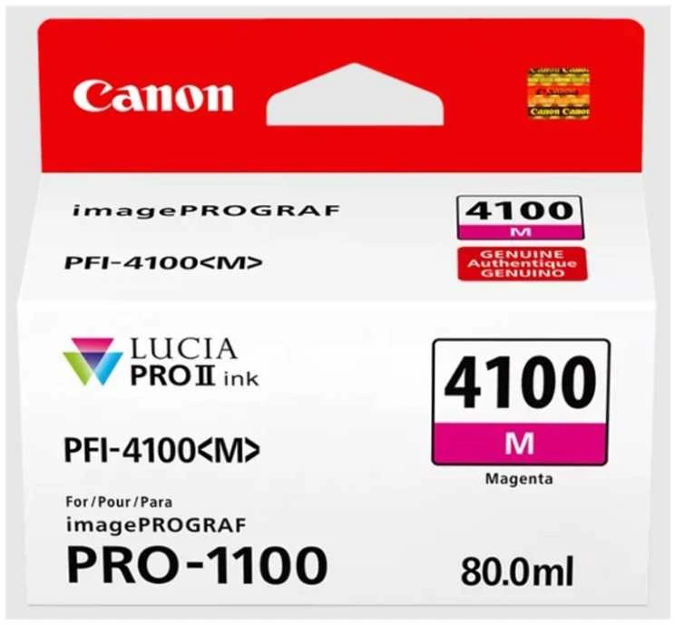 Originalus Canon rašalas / kasetė PFI-4100 M, 6779C001, rausvai raudona, 80 ml