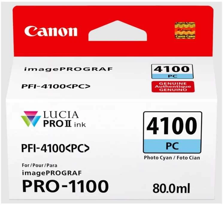 Originalus Canon rašalas / kasetė PFI-4100 PC, 6781C001, foto žydra, 80ml