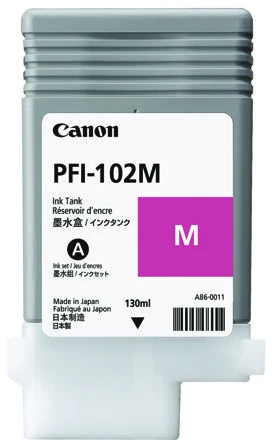 Rašalas Canon PFI102M magenta dye | 130ml |LP17/ LP24/ iPF500/ iPF6X0/iPF7X0