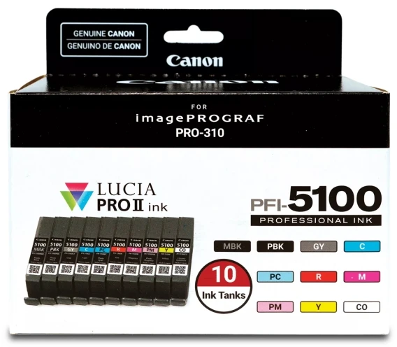 Canon oryginalny ink / tusz PFI-5100 10ink multi pack, 6951C009, multi color pack 10 ink, 10-pack