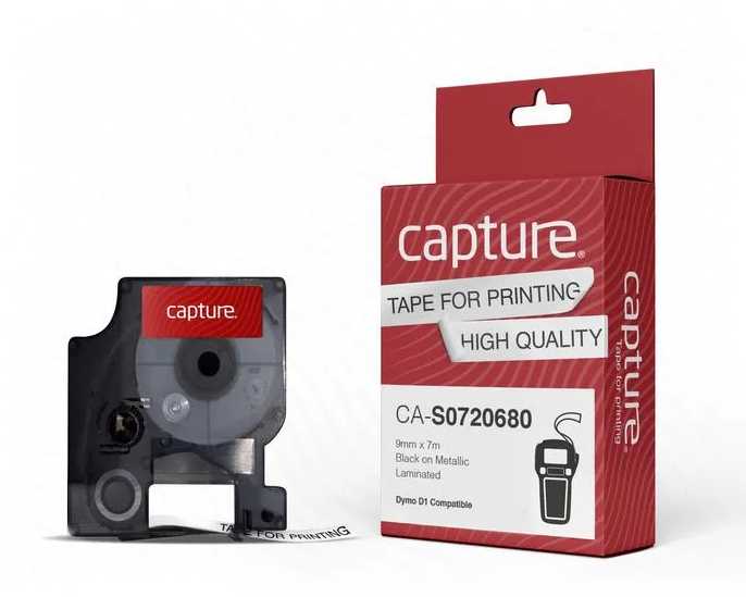 Capture Capture 9mm x 7m Juodas on Baltas Tape, CA-S0720680