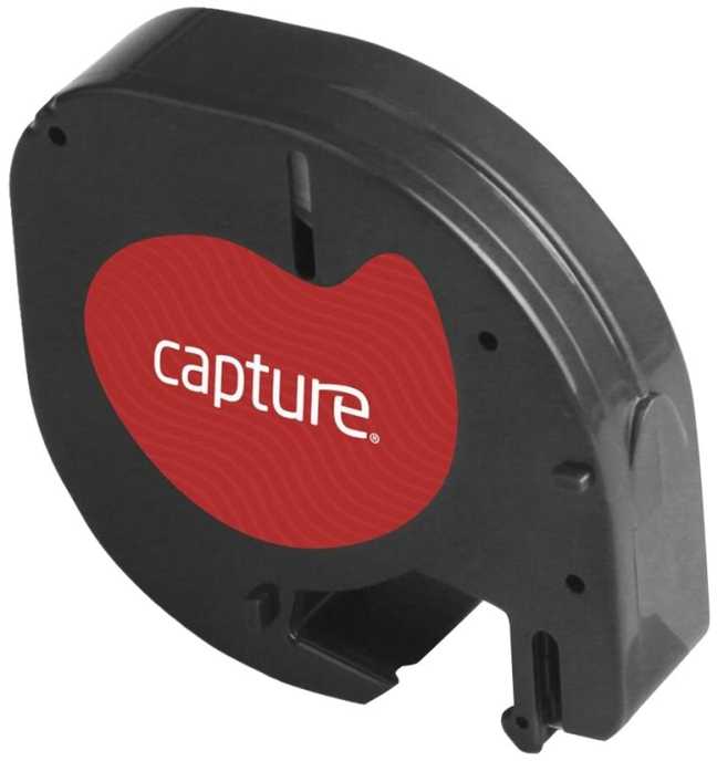 Capture 12mm x 4m Juodas on Baltas