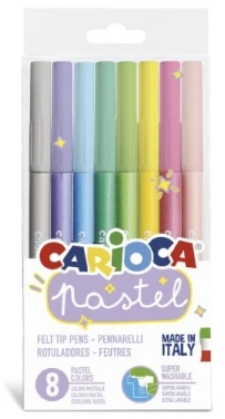Flomasteriai CARIOCA PASTEL, 8 vnt.