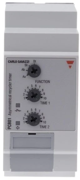 Carlo Gavazzi Automatinis kištukinis laiko relė, 24–240 V kintamos/tiesioginės srovės, 2 kontaktų, 0,1 s – 100 h, SPDT
