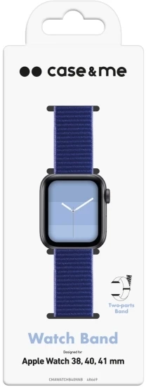 Case4Me „SBS“ nailoninis laikrodžio dirželis, skirtas „Apple Watch 38/40/41 mm“. Tamsiai mėlynas.