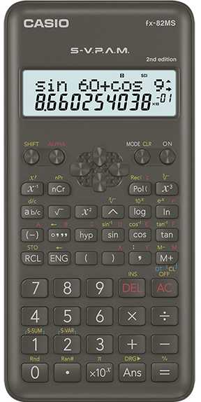 Casio FX-82MS, Desktop, Scientific, 12 digits, 2 lines, Baterija, Mėlyna