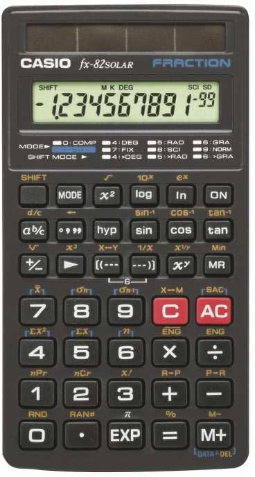 Mokslinis skaičiuotuvas CASIO FX-82Solar II, 19 x 70 x 121 mm